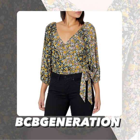 NWT BCBGeneration Floral Blouse - Picture 1 of 16